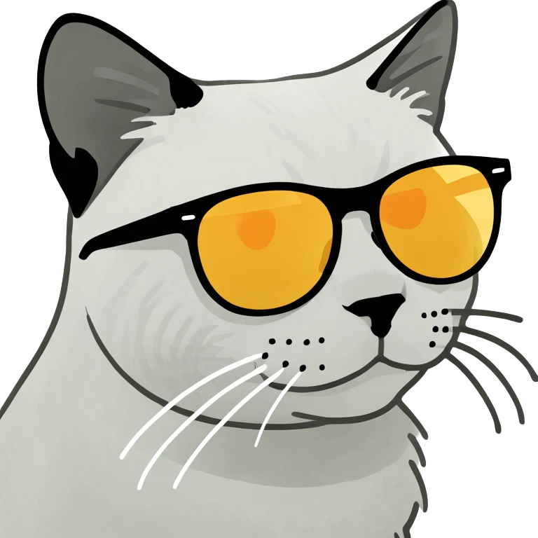 Cat with sunglasses emoji