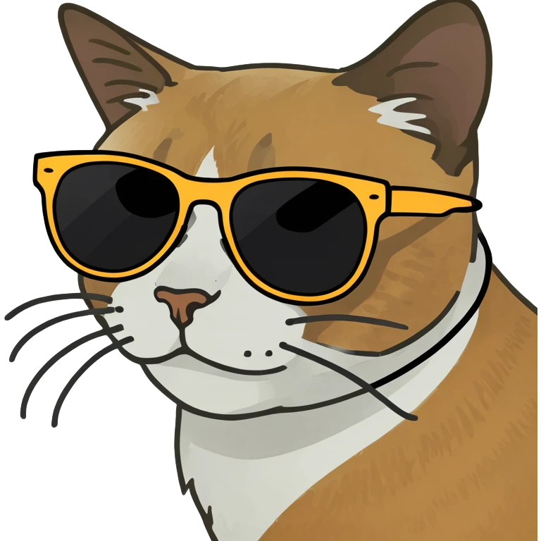 Cat with sunglasses emoji