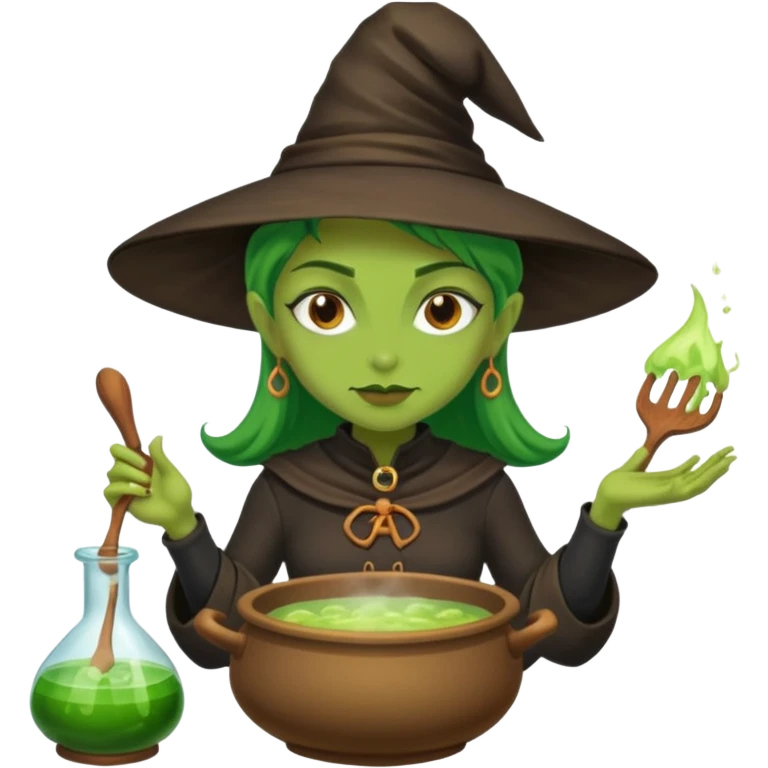 green witch cooking potion emoji
