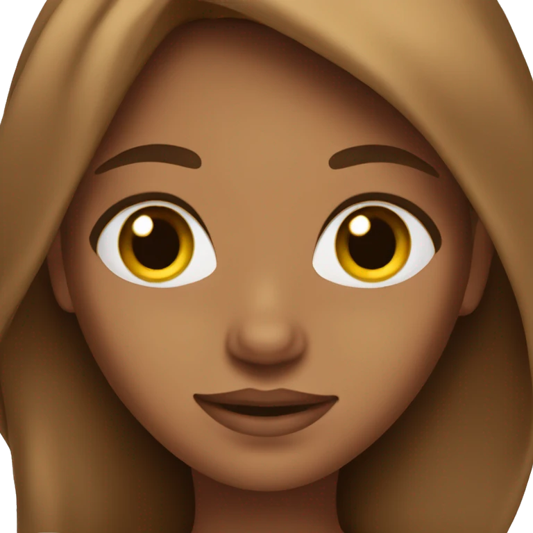 girl with brown skin and brown long hair emoji