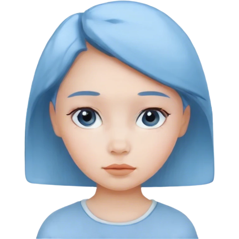 Baby blue clean girl emoji