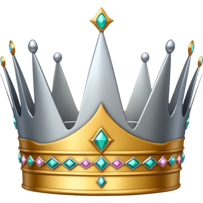 silver queen crown emoji