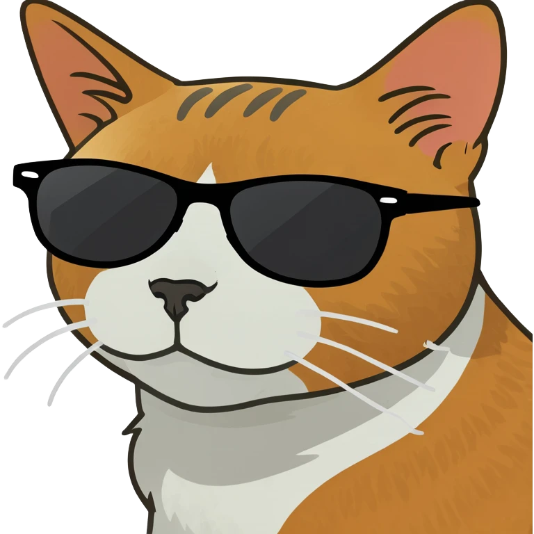 Cat with sunglasses emoji