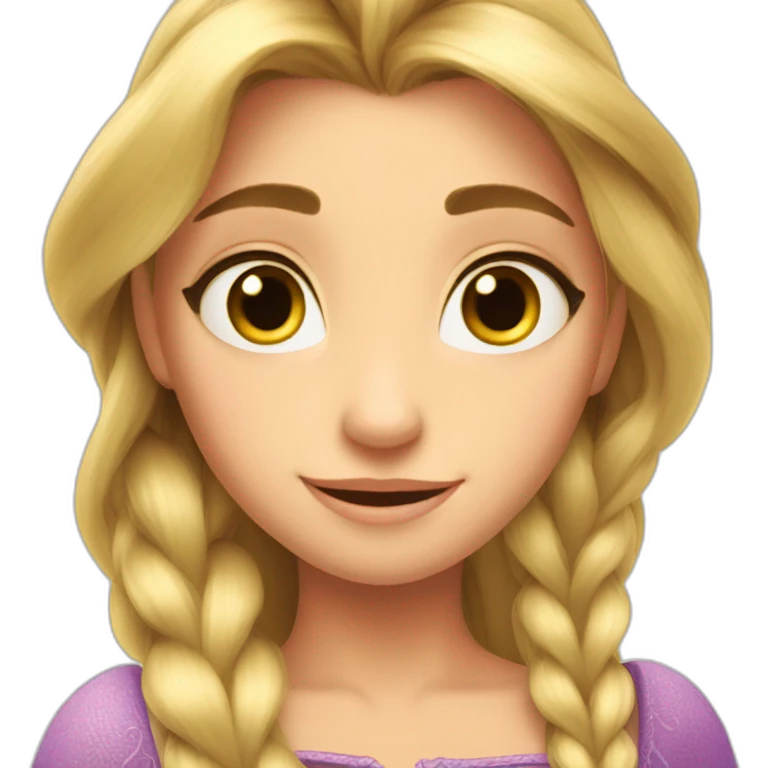 Rapunzel face emoji