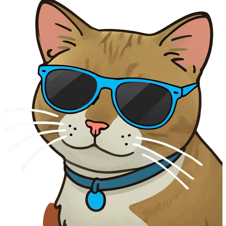 Cat with sunglasses emoji