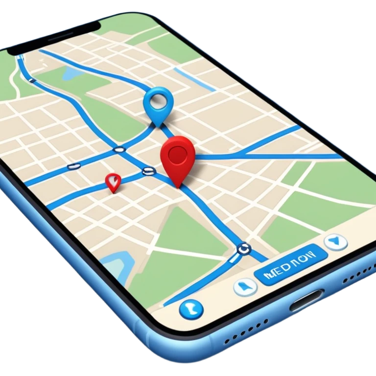 GPS map on iPhone emoji