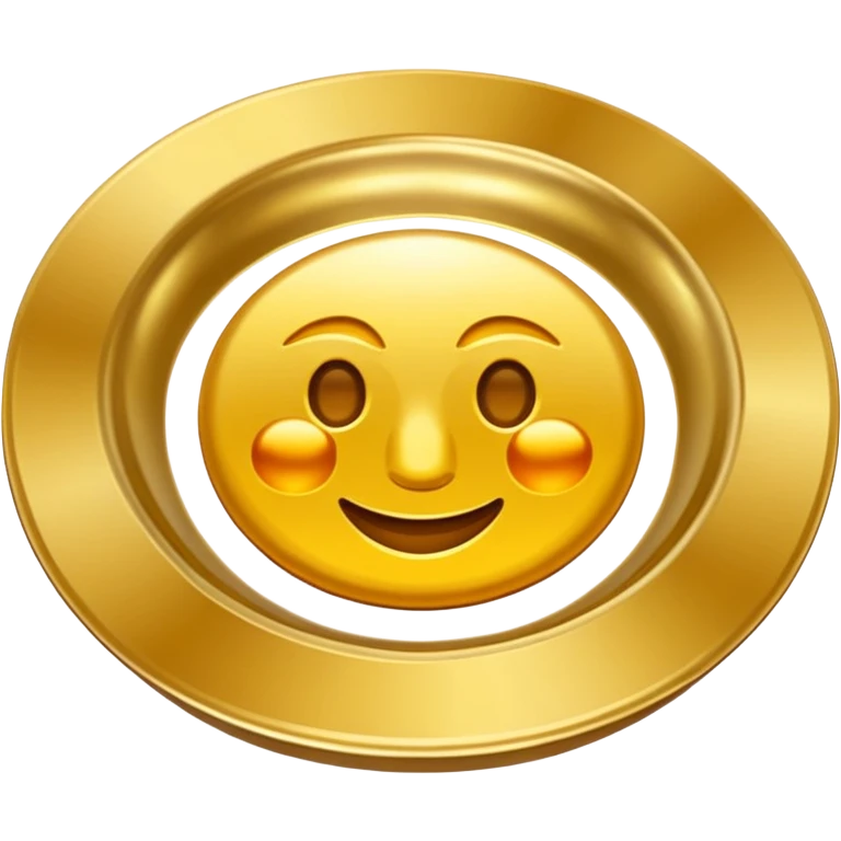 un lingote de oro en un plato emoji