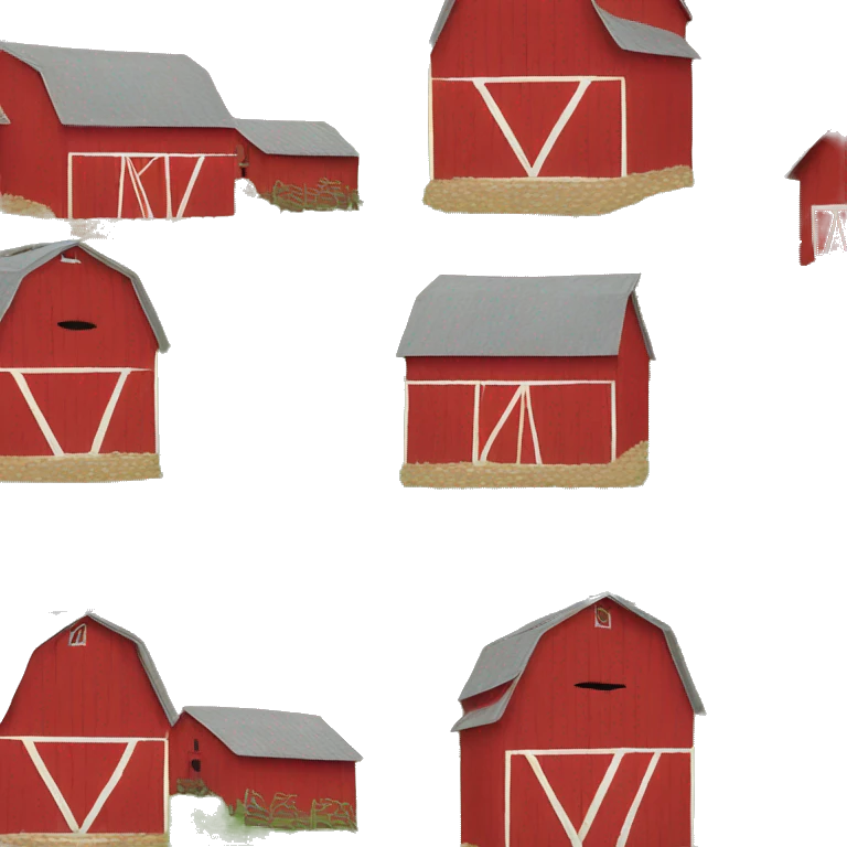 Red barn emoji