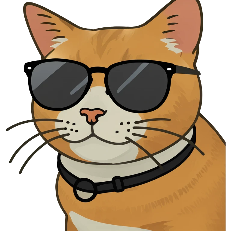 Cat with sunglasses emoji