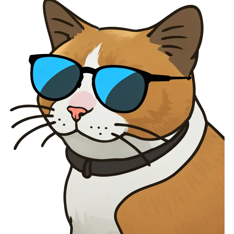Cat with sunglasses emoji