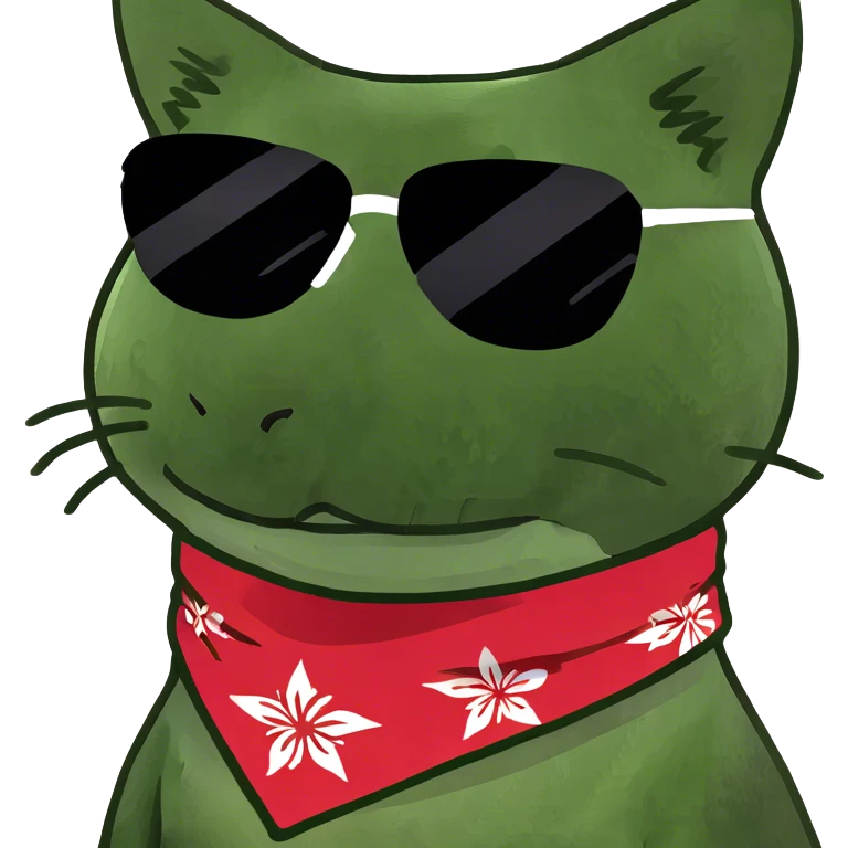 Cat with sunglasses emoji