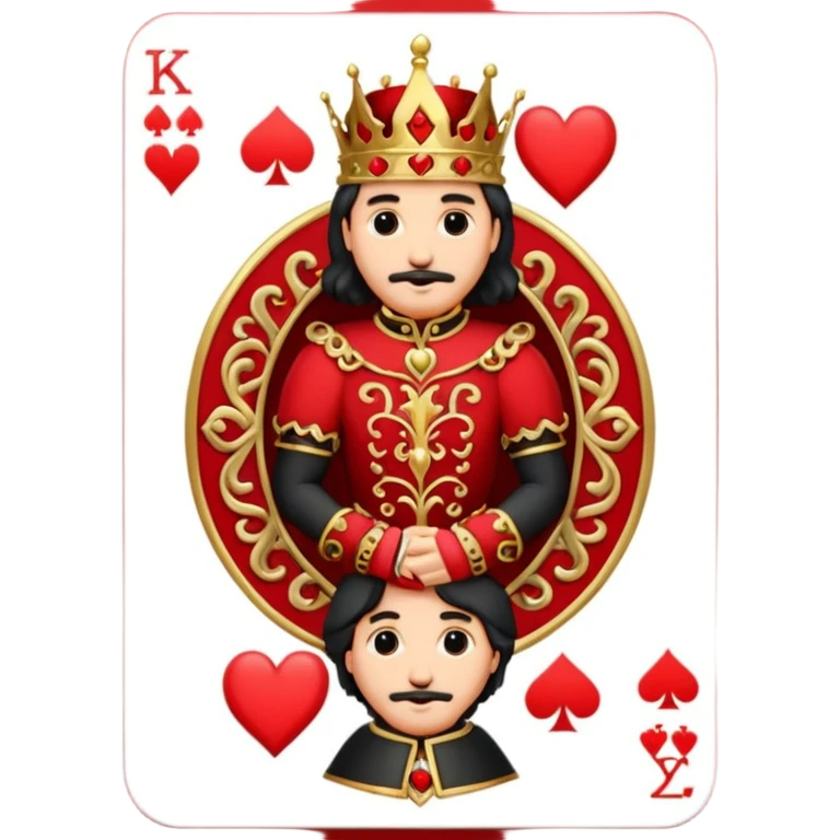 Red King in hearts  emoji