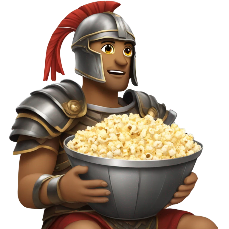 Gladiator eating popcorn emoji