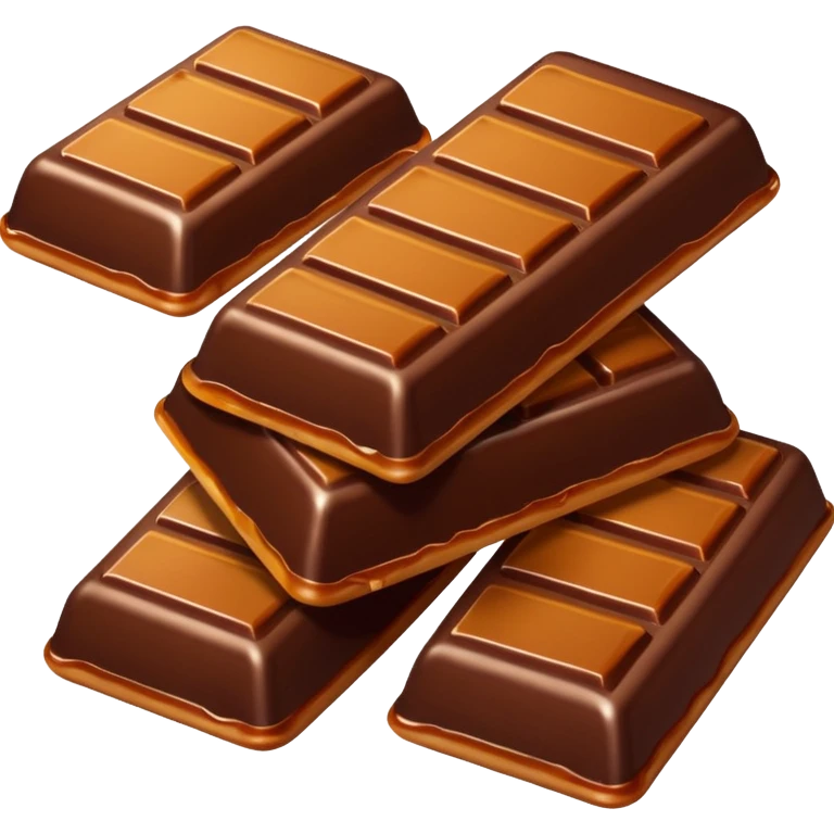 chcolate with caramel emoji