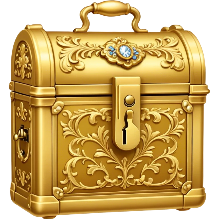gold vintage rococo lockbox emoji