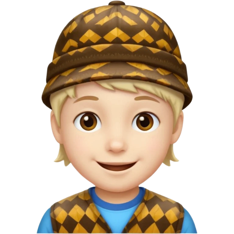 print hat with kid emoji