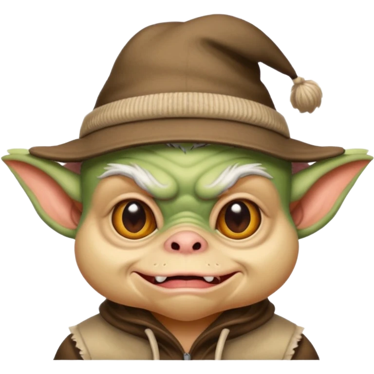 Gremlin, ugly with hat emoji
