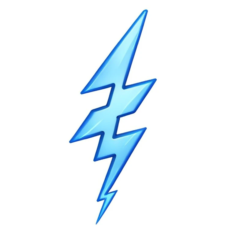 Blue lightining emoji