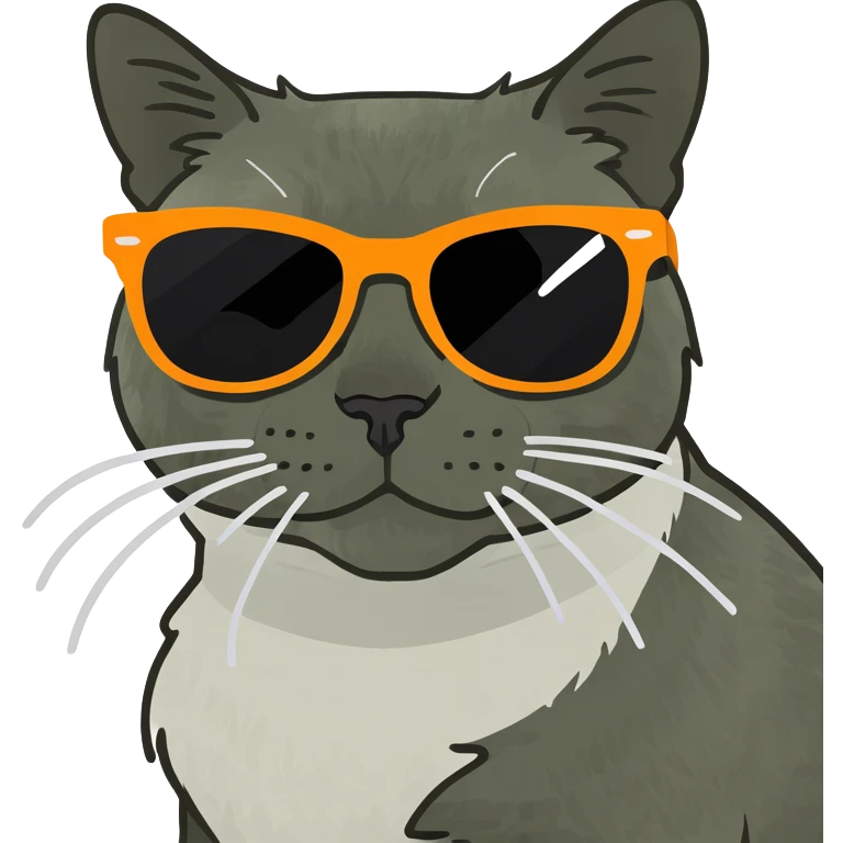 Cat with sunglasses emoji