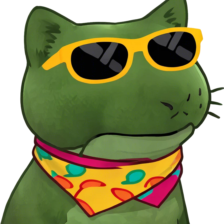 Cat with sunglasses emoji