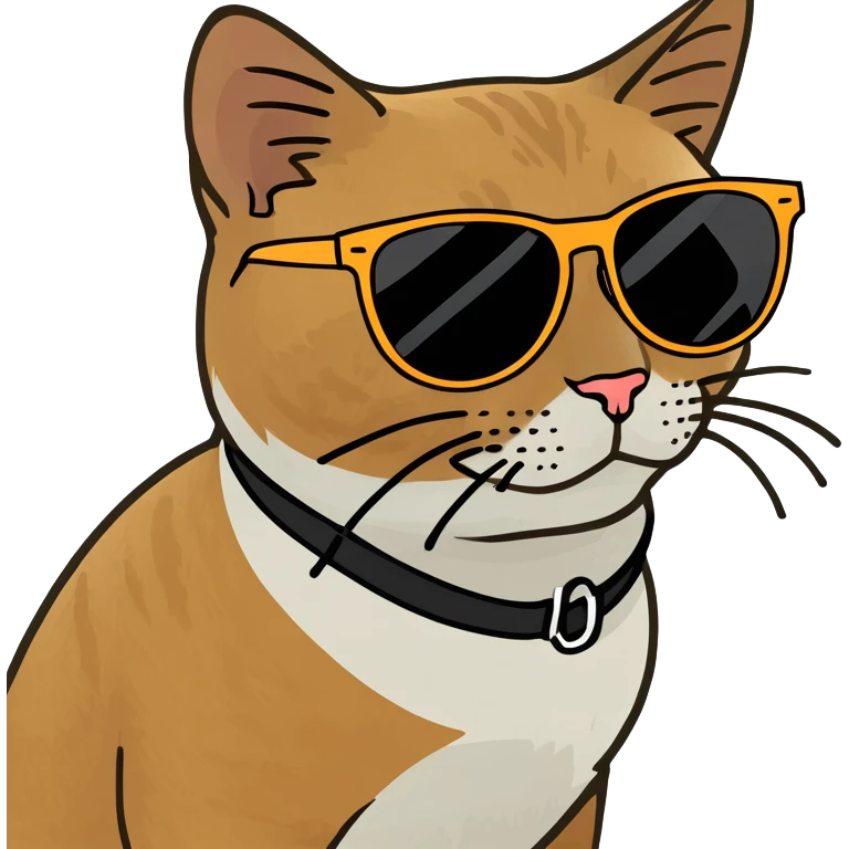 Cat with sunglasses emoji