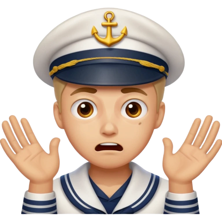 моряк во власти эмоций страх, паника emoji