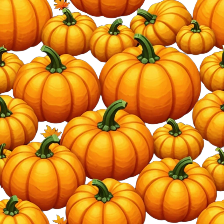 Fall leaves with pumpkins emoji