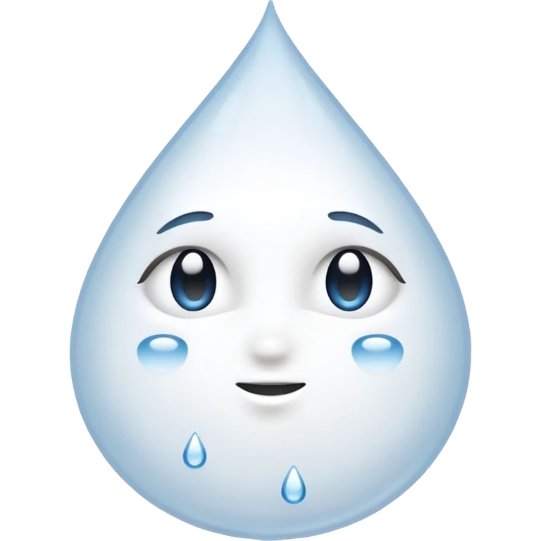 Pure white Sweat Droplets emoji emoji