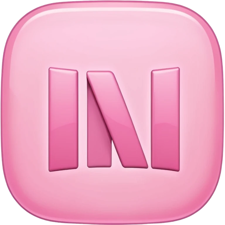 Netflix aesthetic "N" logo in pastel pink emoji