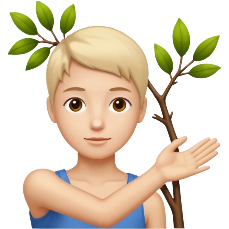Brazo súper delgado como una rama emoji