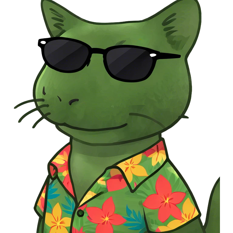 Cat with sunglasses emoji