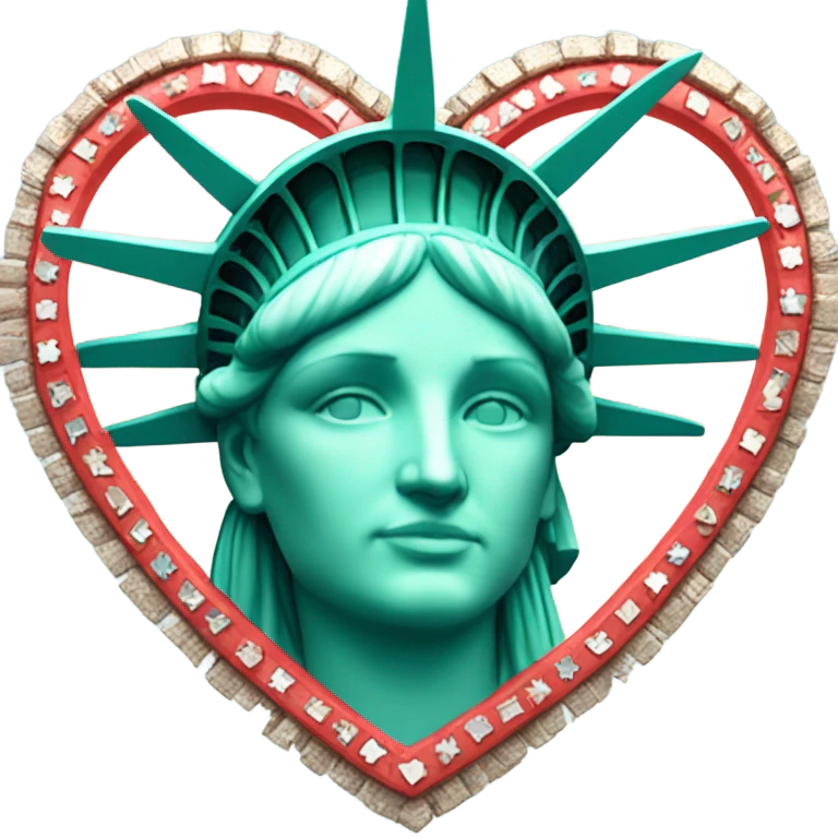 Statue of liberty love emoji