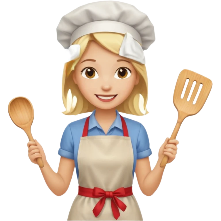 Blonde girl, cooking , cleaning  emoji