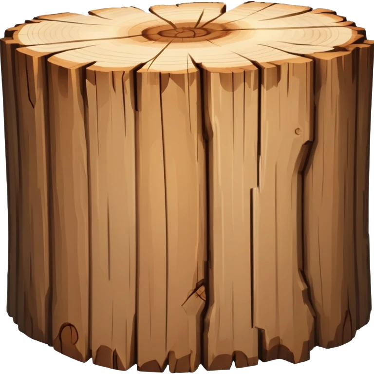 light brown log of wood, upright position emoji