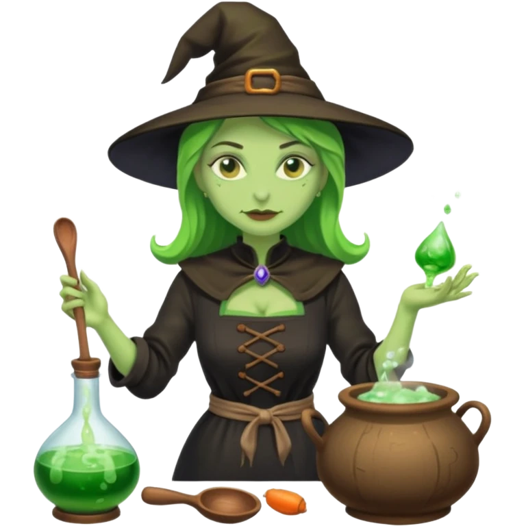 green witch cooking potion emoji
