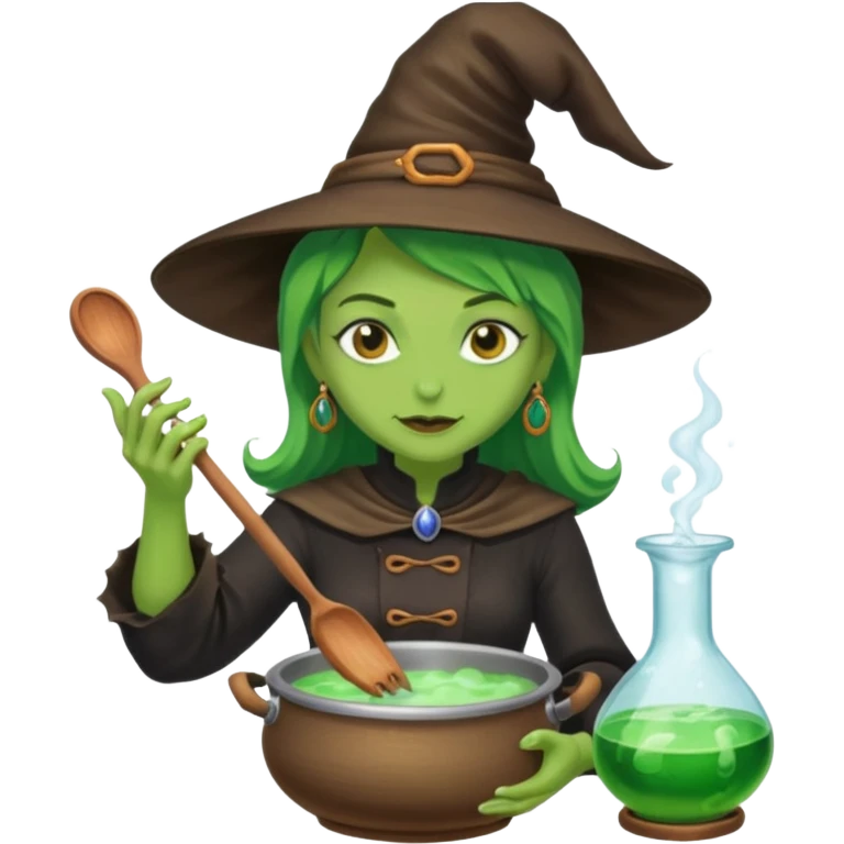 green witch cooking potion emoji