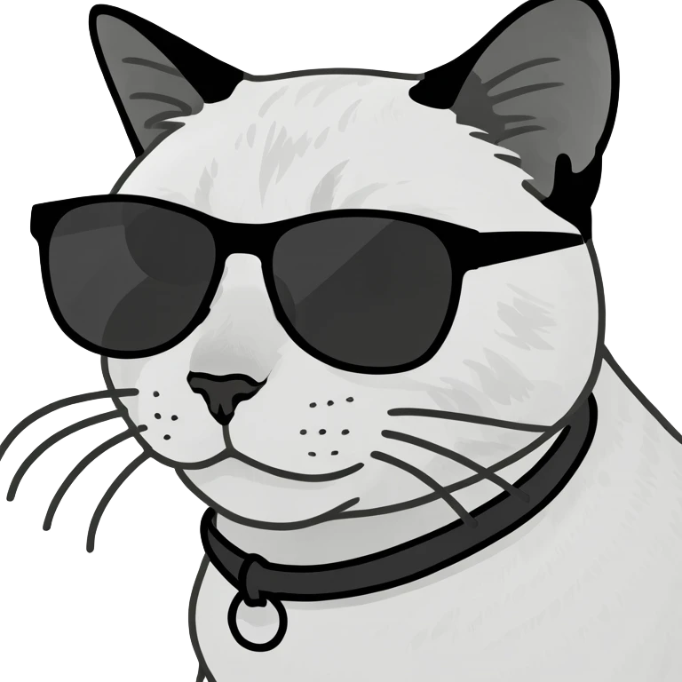 Cat with sunglasses emoji