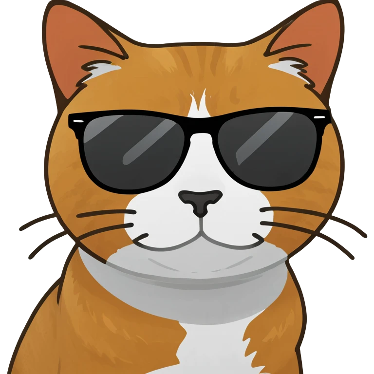 Cat with sunglasses emoji