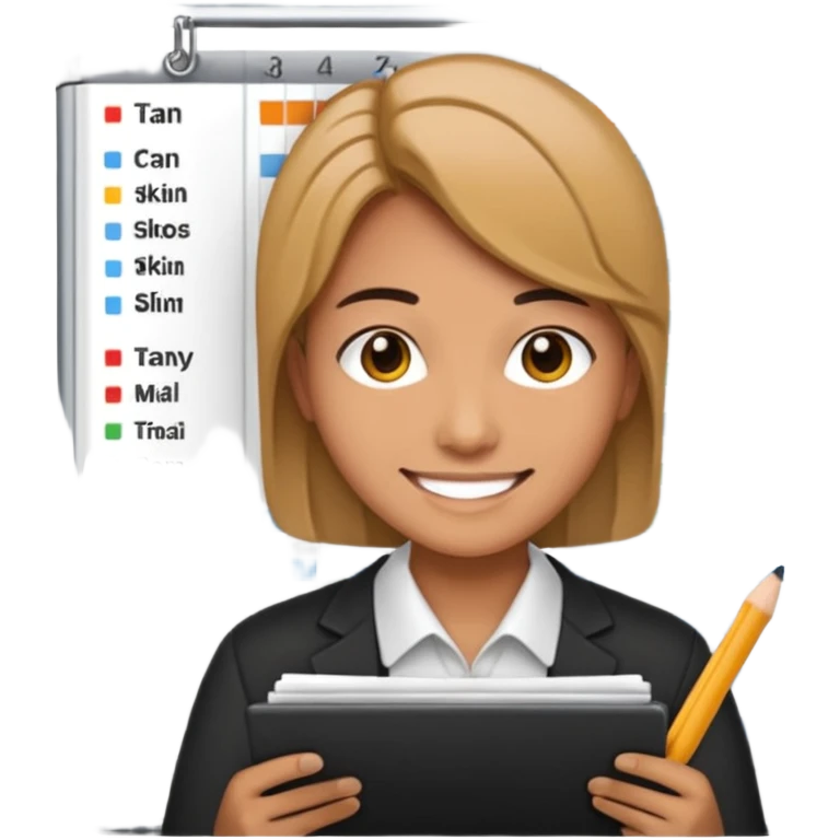 aditor with spreadsheet emoji emoji