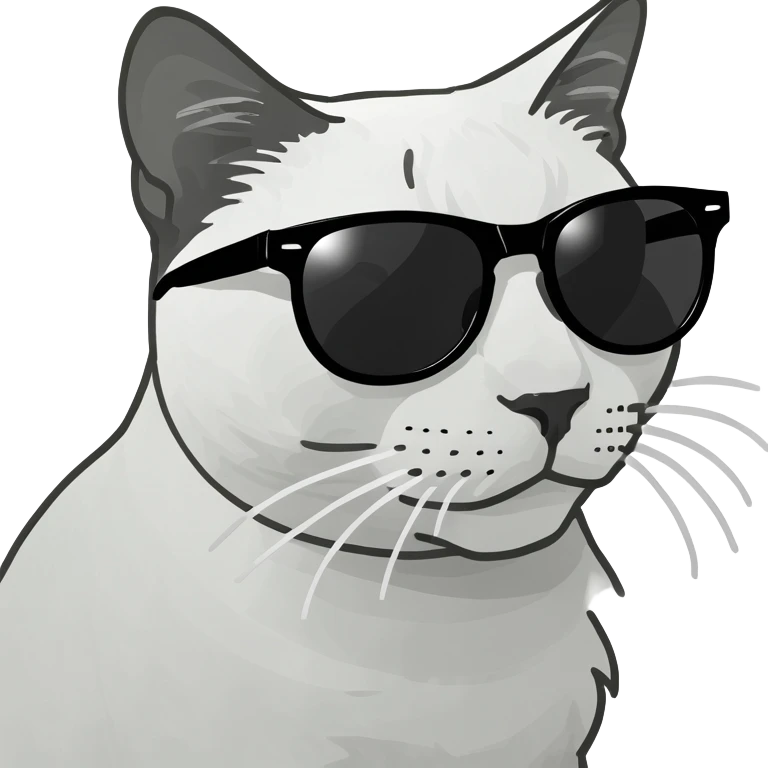 Cat with sunglasses emoji