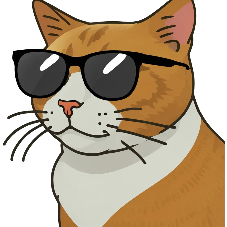 Cat with sunglasses emoji