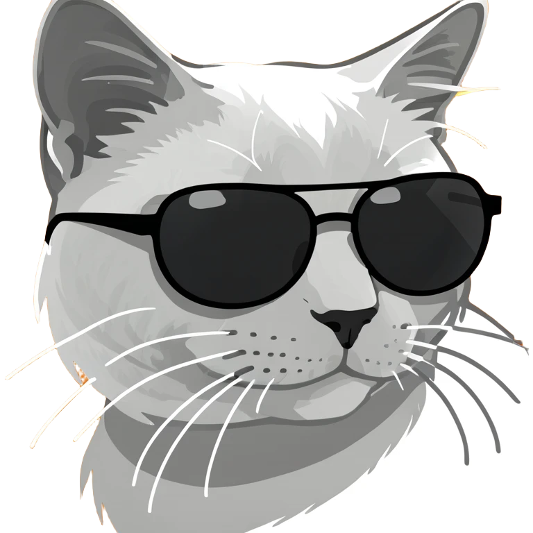 Cat with sunglasses emoji