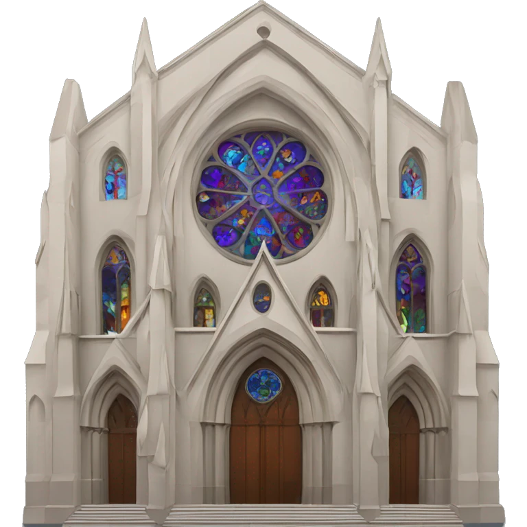 Cathedral with stained glass windows  emoji