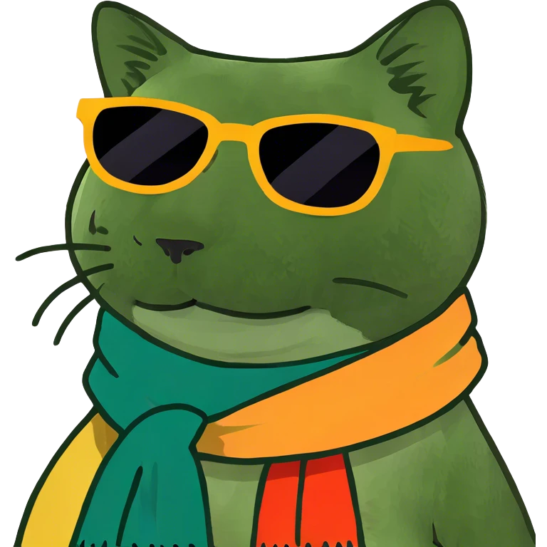 Cat with sunglasses emoji