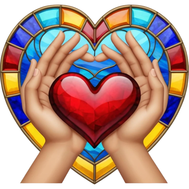 Manos de corazon de colores emoji