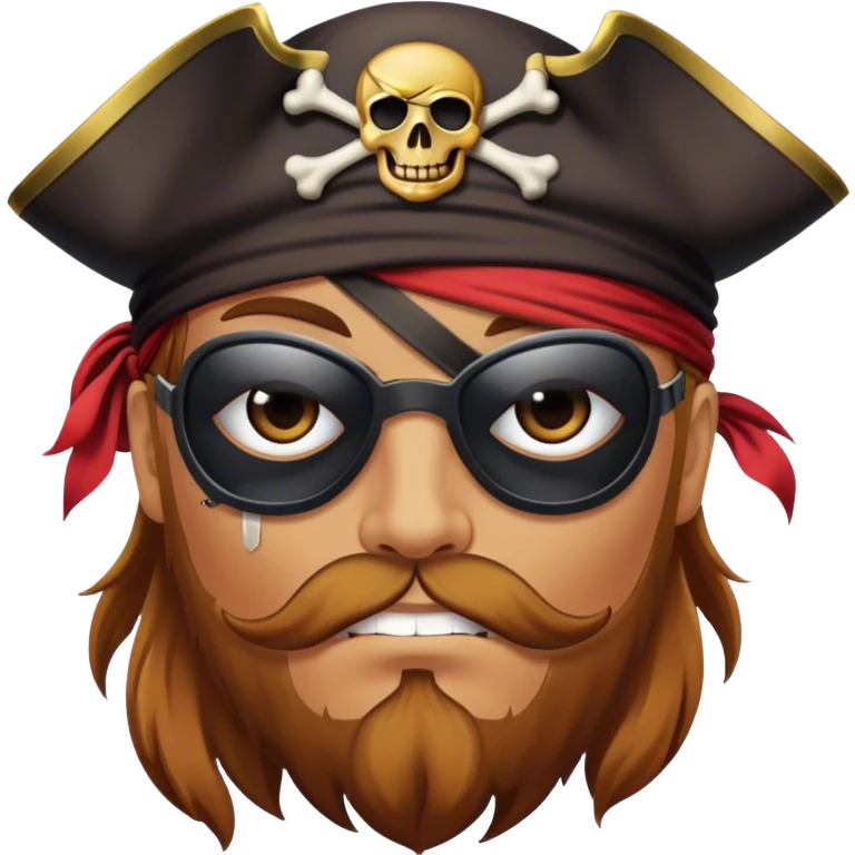 a pirate with an eye patch emoji