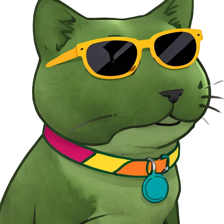 Cat with sunglasses emoji