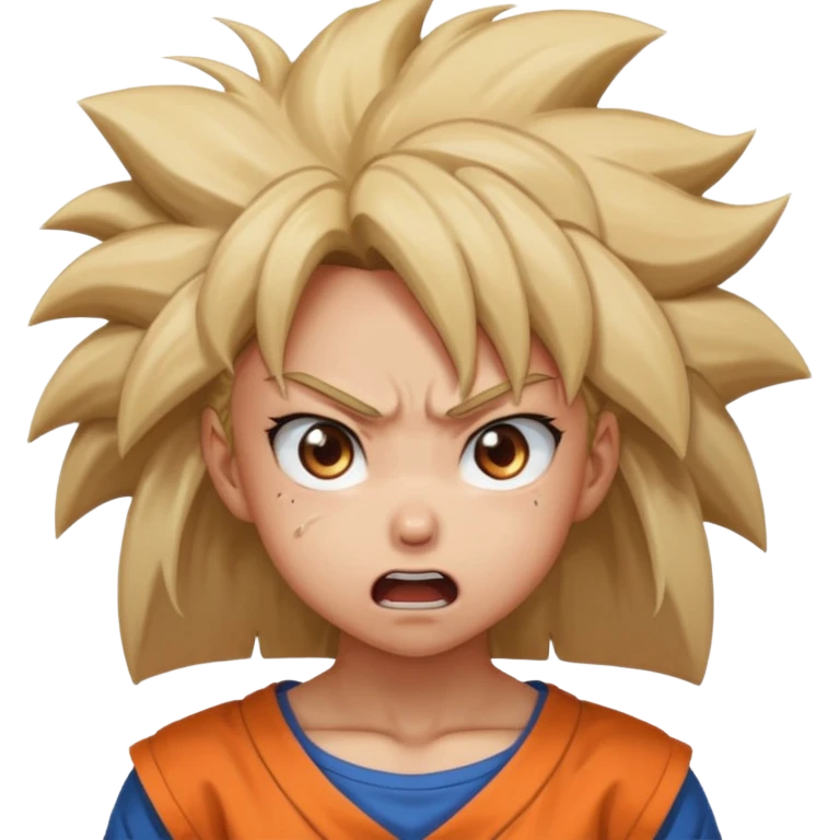 Girl 😡💢 Goku 😨😨 😰😱 emoji