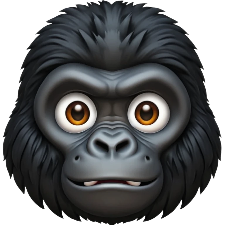 A black gorilla face emoji