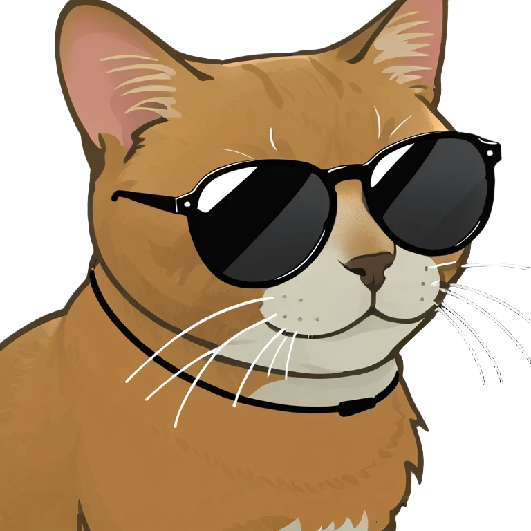 Cat with sunglasses emoji